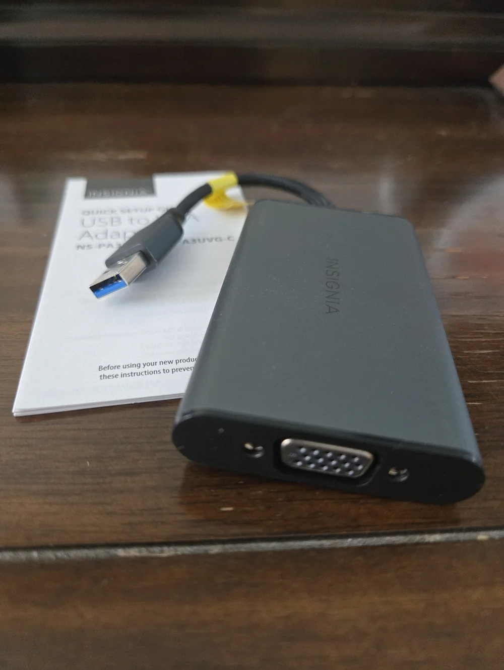 Insignia - USB to VGA Adapter - Black